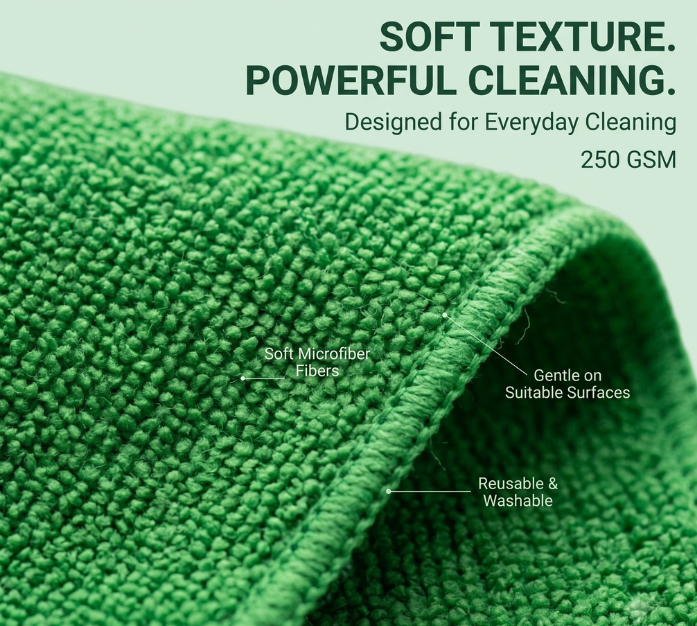 Peek Basket Microfiber Cleaning Cloth 40 × 40 cm - Pack of 4